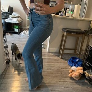 Abercrombie high rise flare jeans